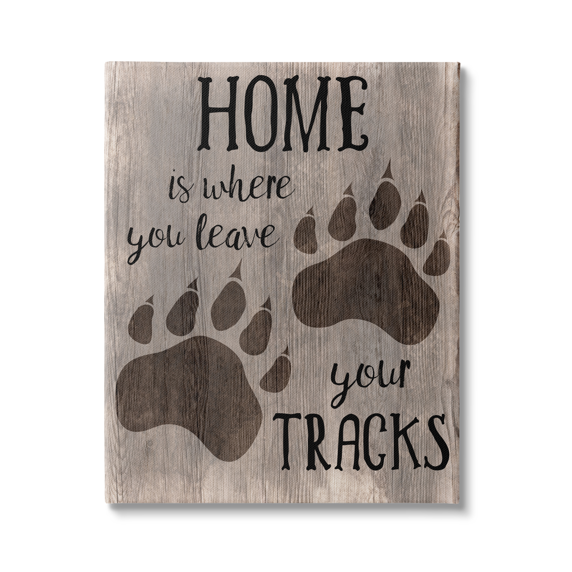 Stupell Industries Home's Where You Leave Tracks Bear Paw Print, 24 x 30, Design by CAD Designs