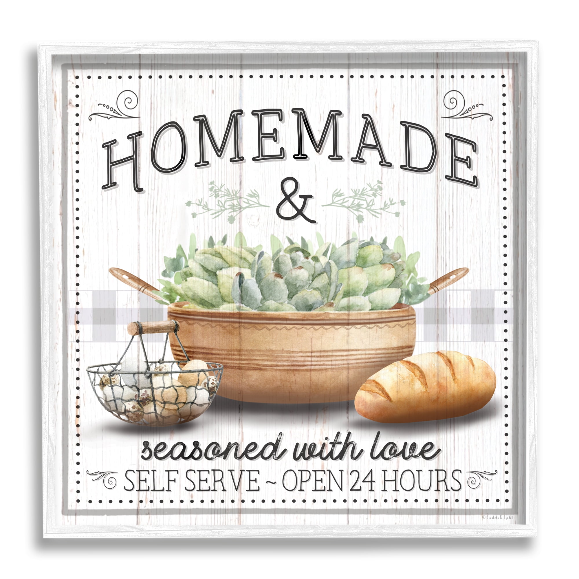 Stupell Industries Homemade Kitchen Still Life Food & Beverage Painting White Framed Art Print Wall Art, 24 x 24