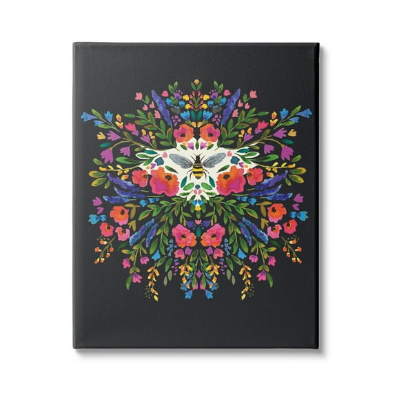 Stupell Industries Honey Bee Bold Summer Florals Abstract Flower Collage, 36 x 48, Design by Heather McLaughlin