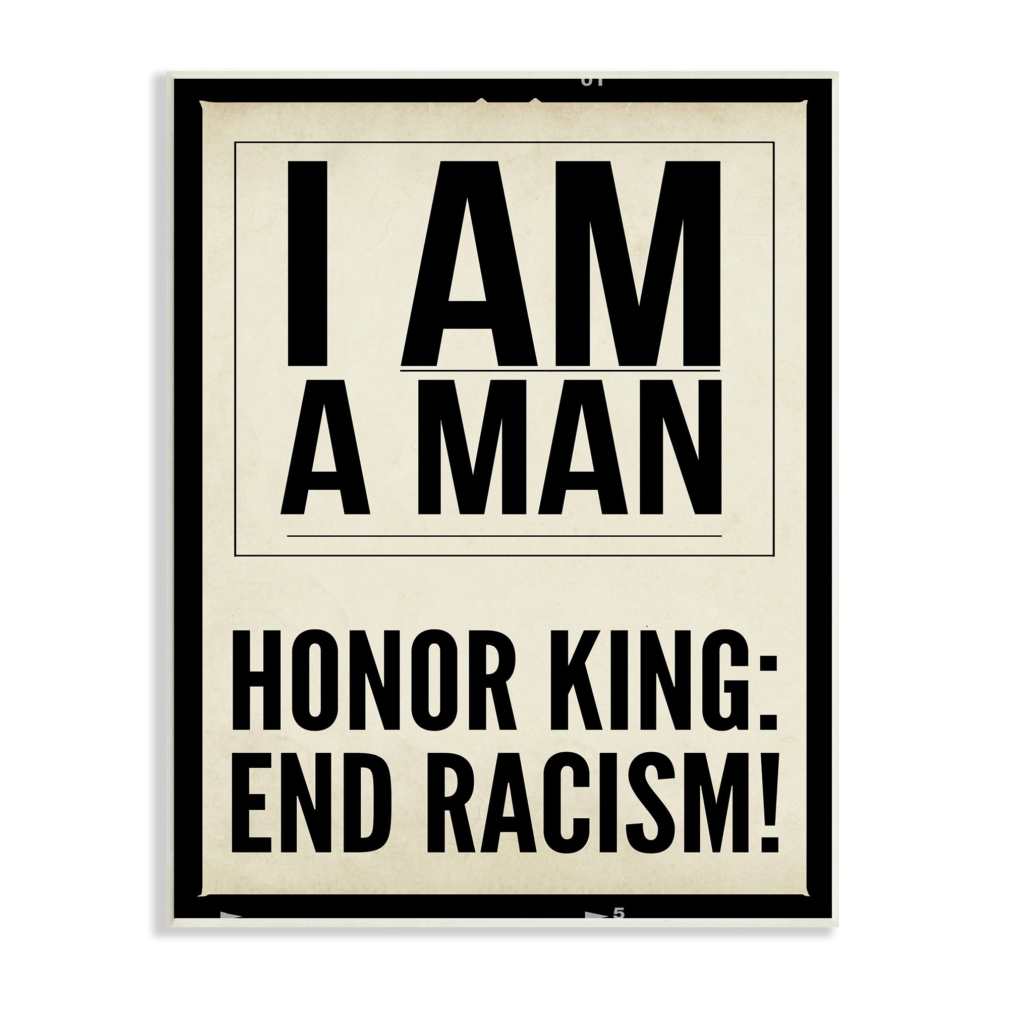 Stupell Industries Honor King End Racism Courageous Commemorating Quote Graphic Art Unframed Art Print Wall Art, Design by Graffitee Studios