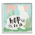 thumbnail image 1 of Stupell Industries Hop To It Easter Bunny Phrase Spring Tulips, 24 x 24,Design by Daphne Polselli, 1 of 5