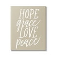 thumbnail image 1 of Stupell Industries Hope Grace Love Peace Grainy Patterned Sign,30 x 40, Design by Doodles.Ink., 1 of 5