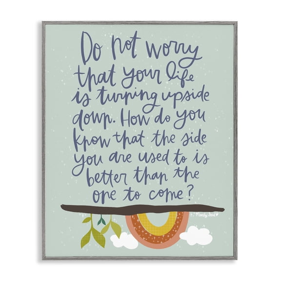 Stupell Industries Hopeful Encouraging Phrase Quotes and Sayings Painting Gray Framed Art Print Wall Art, 16 x 20