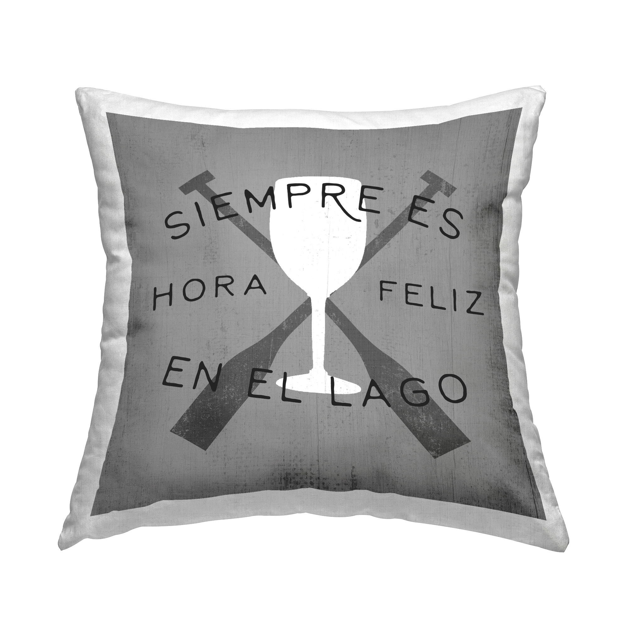 Stupell Industries Hora Feliz en el Lago Decorative Printed Throw Pillow, 18 x 7 x 18