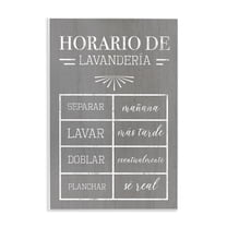 Stupell Industries Horario de LavanderÃa Bath & Laundry Painting Unframed Art Print Wall Art, 10 x 15