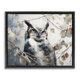 thumbnail image 1 of Stupell Industries Farmhouse Horned Owl Perched Black Floating Frame Canvas Art, 21 x 17, by Franklyn Gregory, 1 of 8