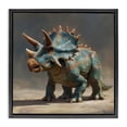 thumbnail image 1 of Stupell Industries Contemporary Horned Triceratops at Sunrise Black Floating Frame Canvas Art, 25 x 25, by Wumples, 1 of 8