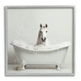 thumbnail image 1 of Stupell Industries Horse Bubble Bath Animals & Insects Painting Gray Framed Art Print Wall Art, 17 x 17, 1 of 9