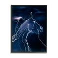 thumbnail image 1 of Stupell Industries Horse Face in Lighting Storm Nature Painting Black Framed Art Print Wall Art, 24 x 30, 1 of 8