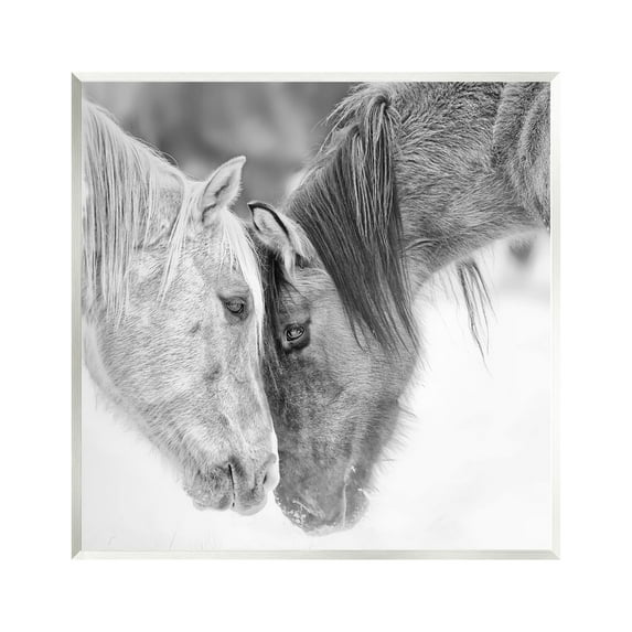 Stupell Industries Horse Hug Photography Animals & Insects Photography Unframed Art Print Wall Art, 12 x 12