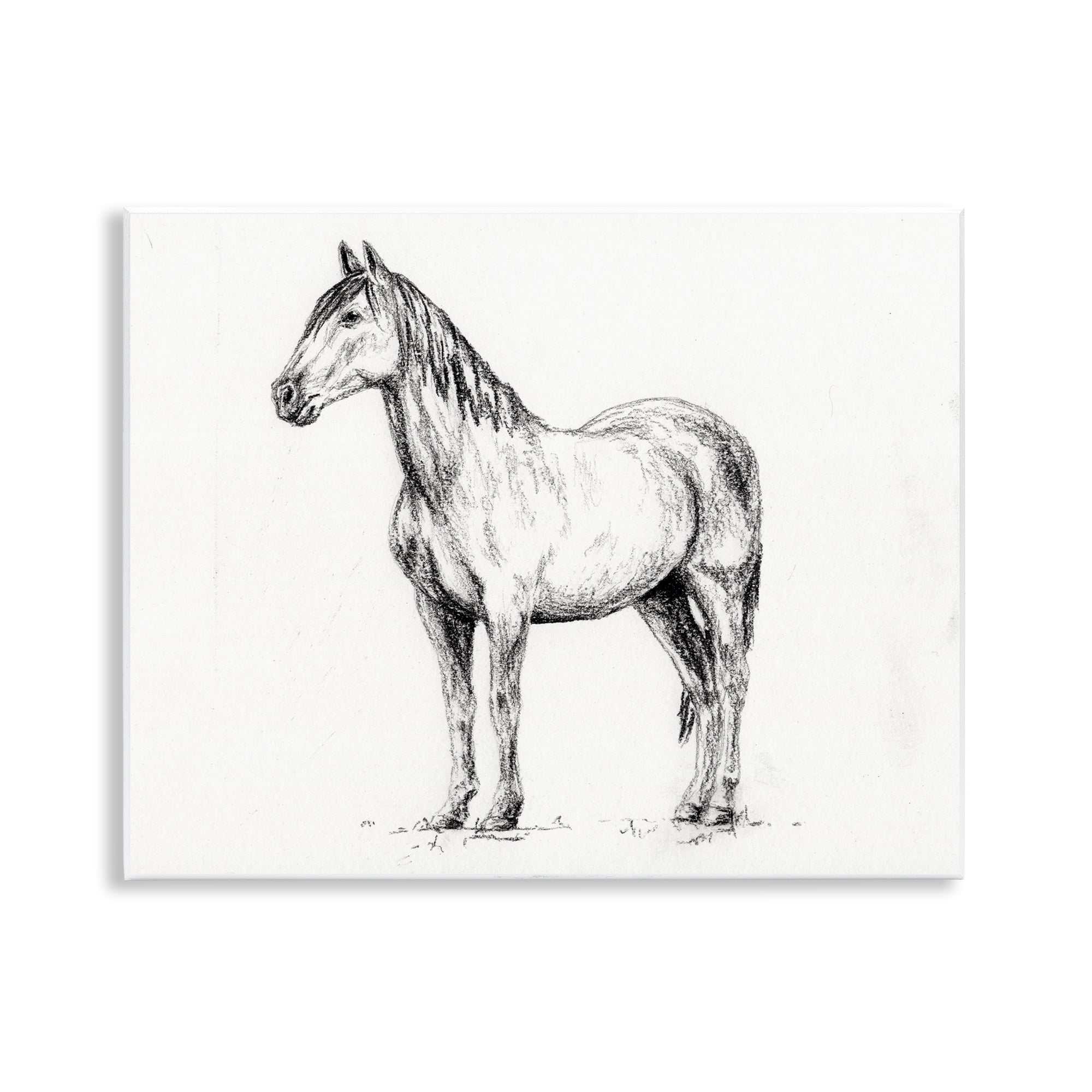 Stupell Industries Horse In Charcoal Wall Plaque Art, design by Leah Noel Art