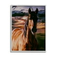 thumbnail image 1 of Stupell Industries Horse Landscape Painting Animals & Insects Painting Gray Framed Art Print Wall Art, 24 x 30, 1 of 8