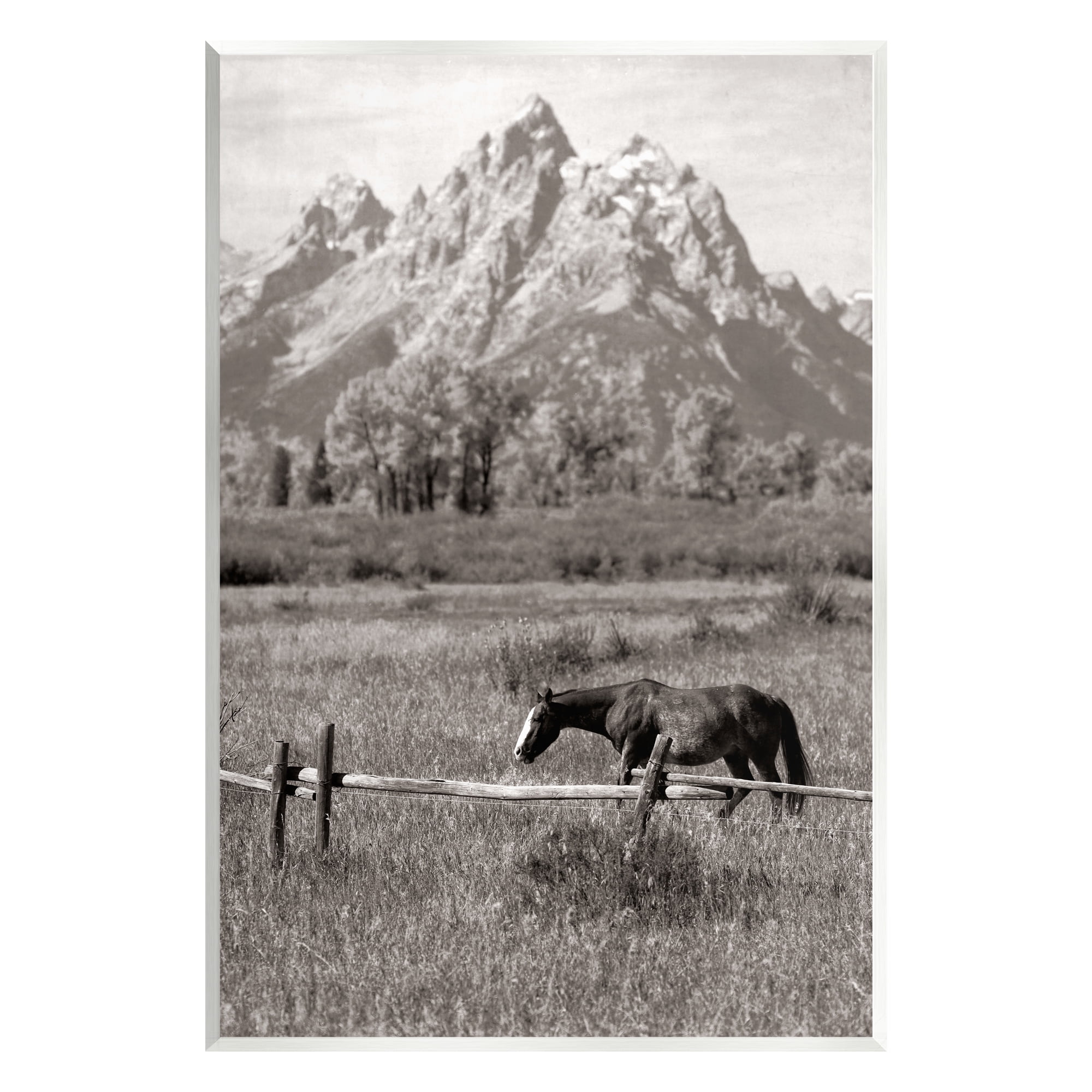 Stupell Industries Horse & Mountain Scenery Landscape Photography Unframed Art Print Wall Art, 10 x 15