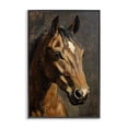 thumbnail image 1 of Stupell Industries Cottage Horse Portrait Study Black Framed Giclee Art, 12 x 18, by Petals Prints Design, 1 of 8