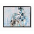 thumbnail image 1 of Stupell Industries Horse Walk Blue Pink Textured Animal Painting Framed Wall Art by Main Line Studio, 24" x 30", Black Framed, 1 of 1