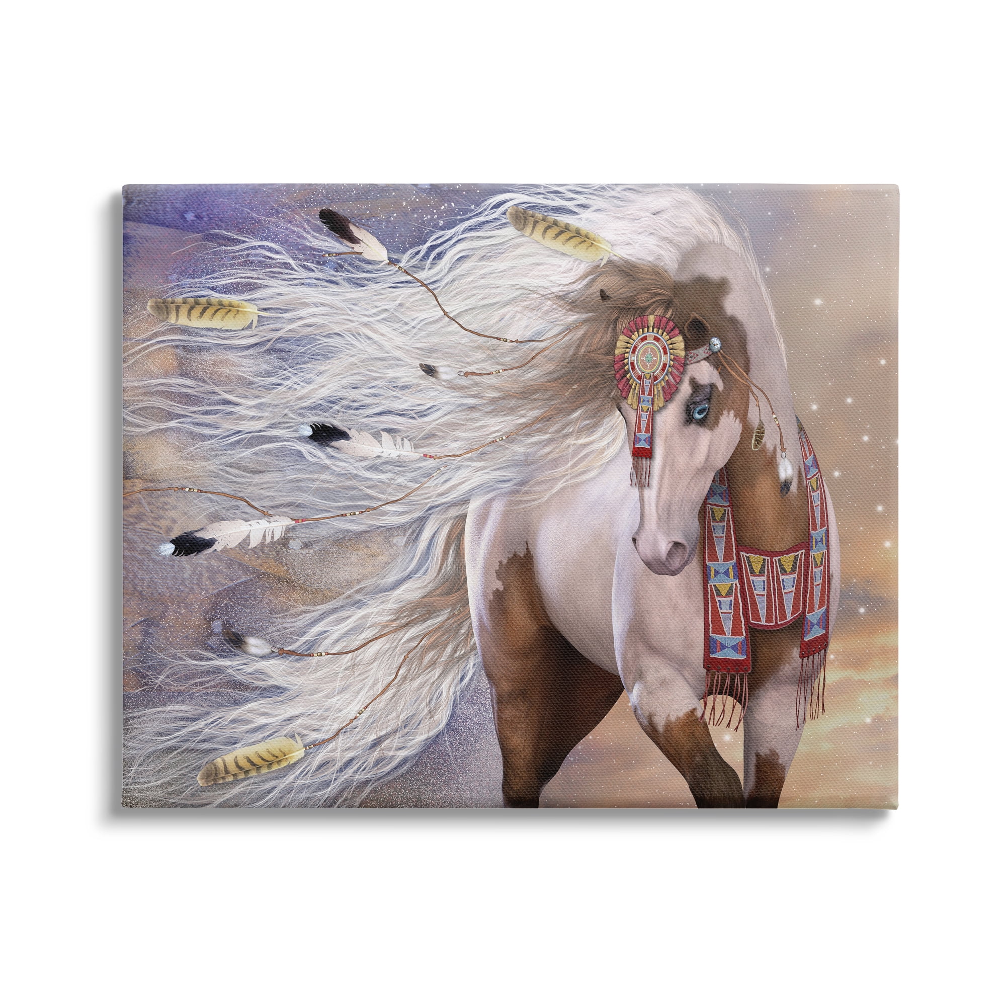Stupell Industries Horse With Feathers Animals & Insects Painting Gallery Wrapped Canvas Art Print Wall Art, 40 x 30