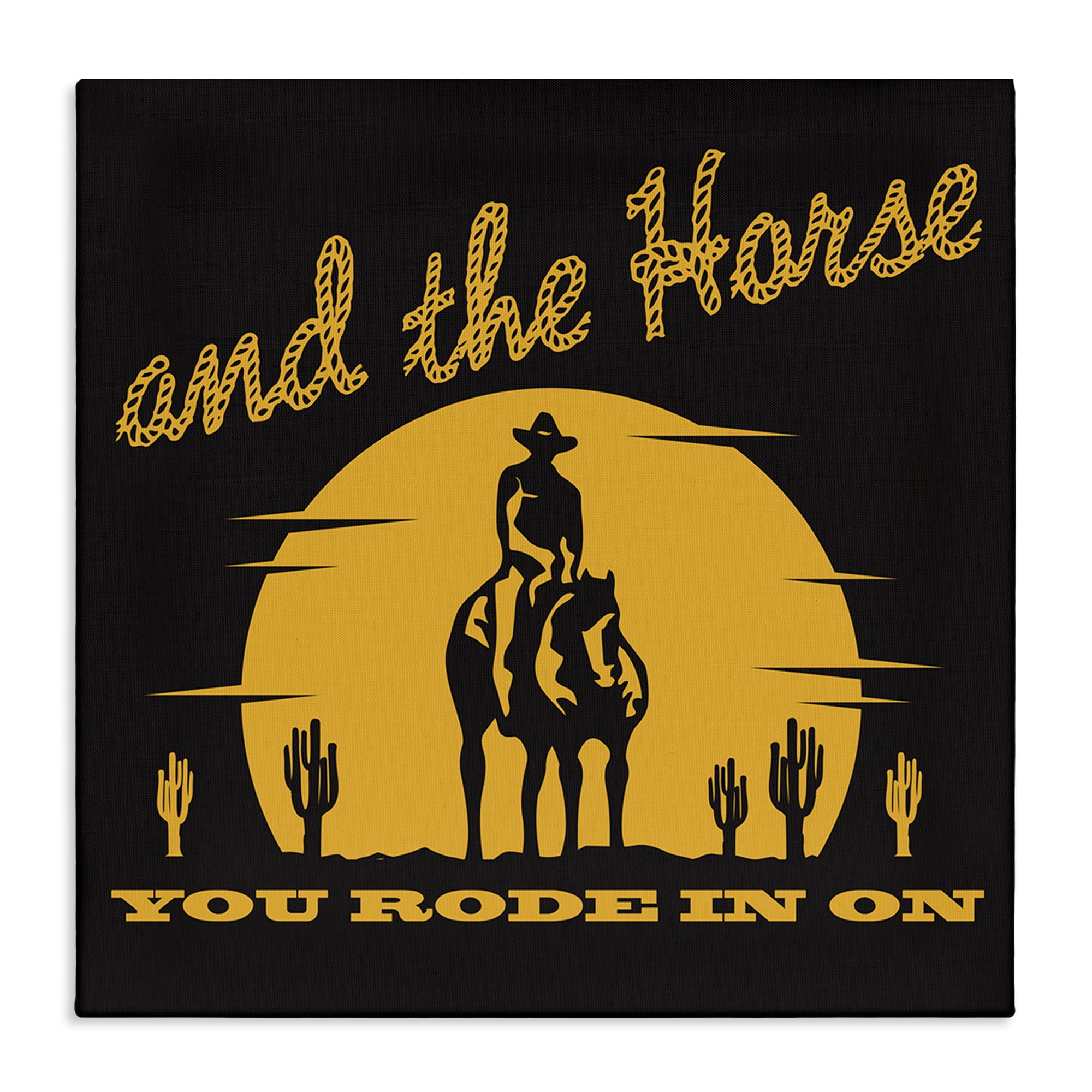Stupell Industries Horse You Rode In On Novelty Painting Gallery Wrapped Canvas Art Print Wall Art, 36 x 36