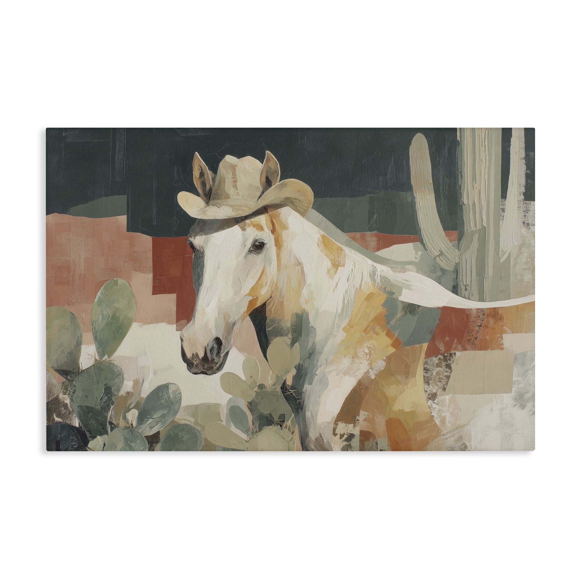 Stupell Industries Horse in Cowboy Hat Canvas Wall Art, design by Chromatic Storm Studio