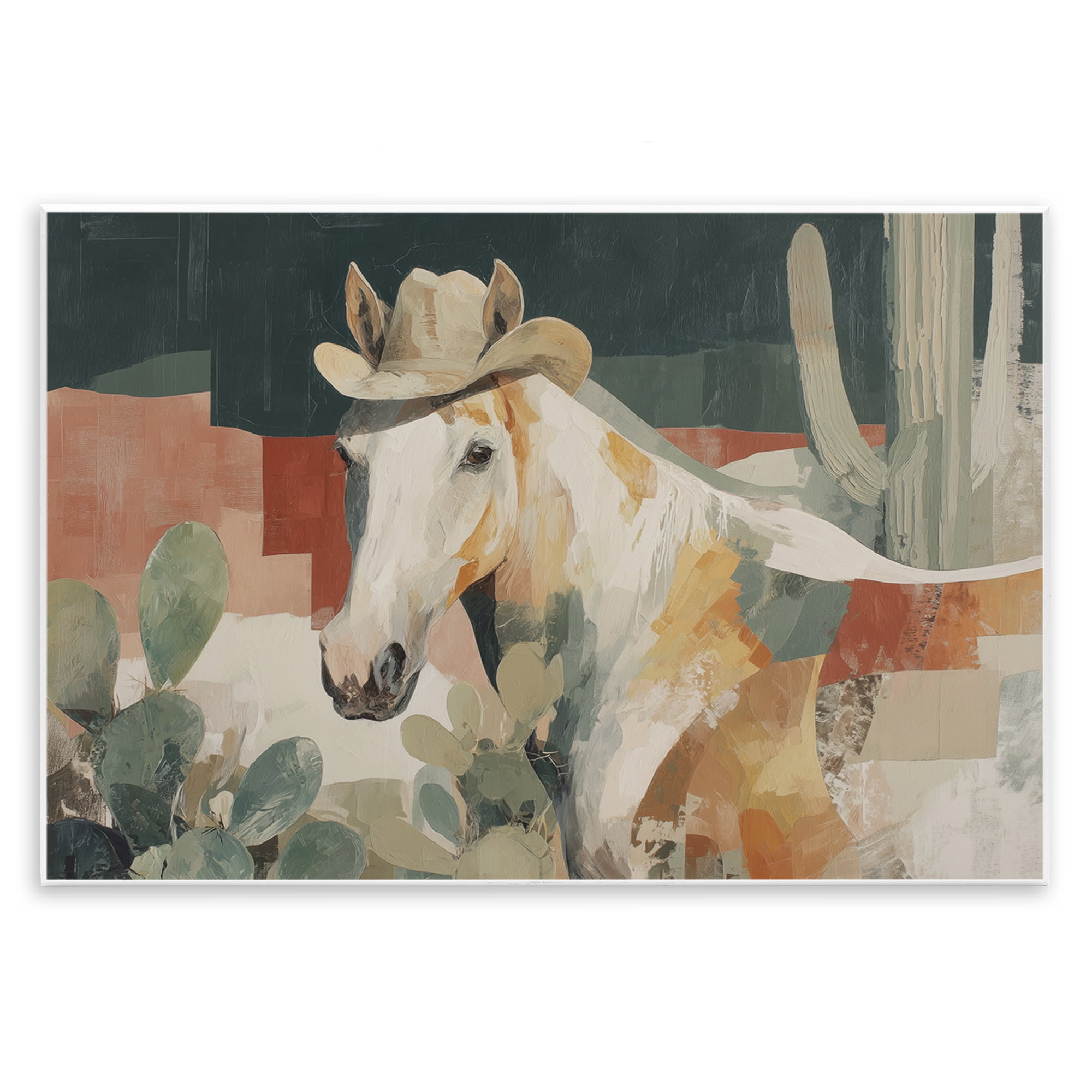 Stupell Industries Horse in Cowboy Hat Wall Plaque Art, design by Chromatic Storm Studio
