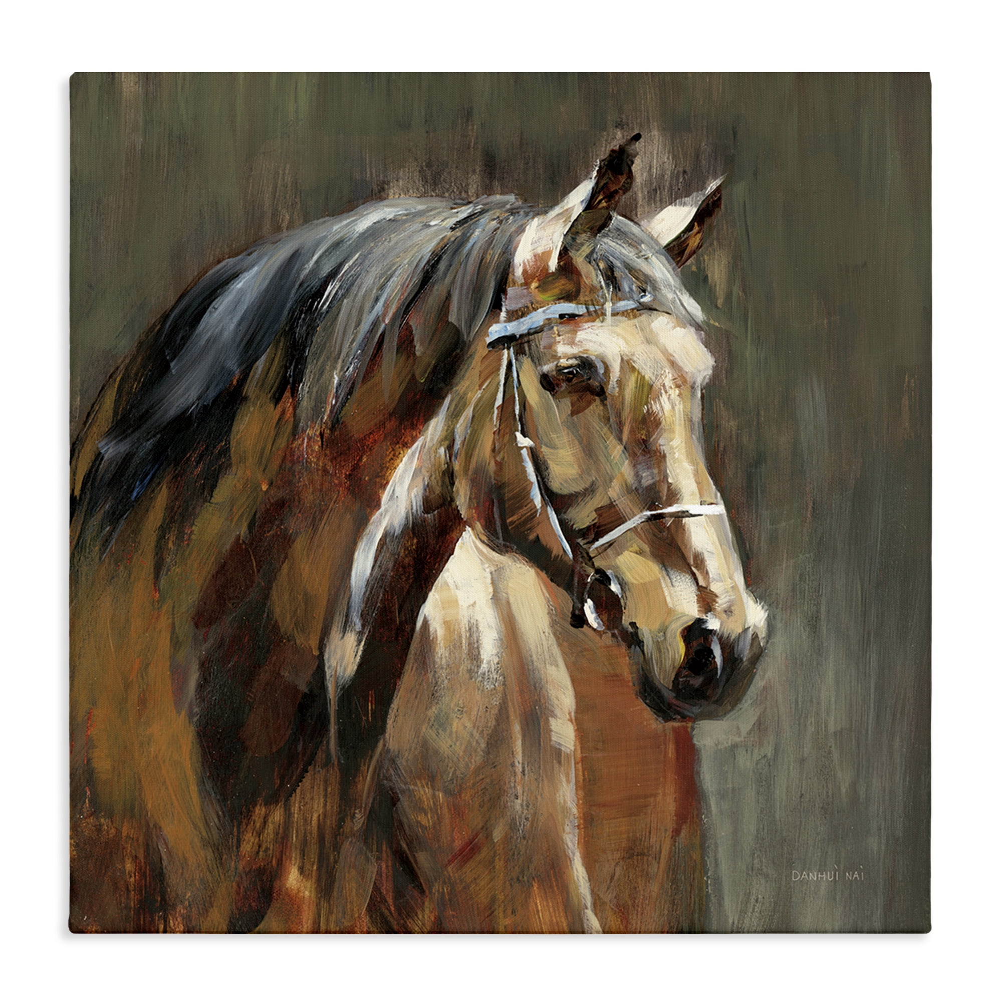 Stupell Industries Horse in Stable at Dusk Canvas Wall Art, design by Danhui Nai