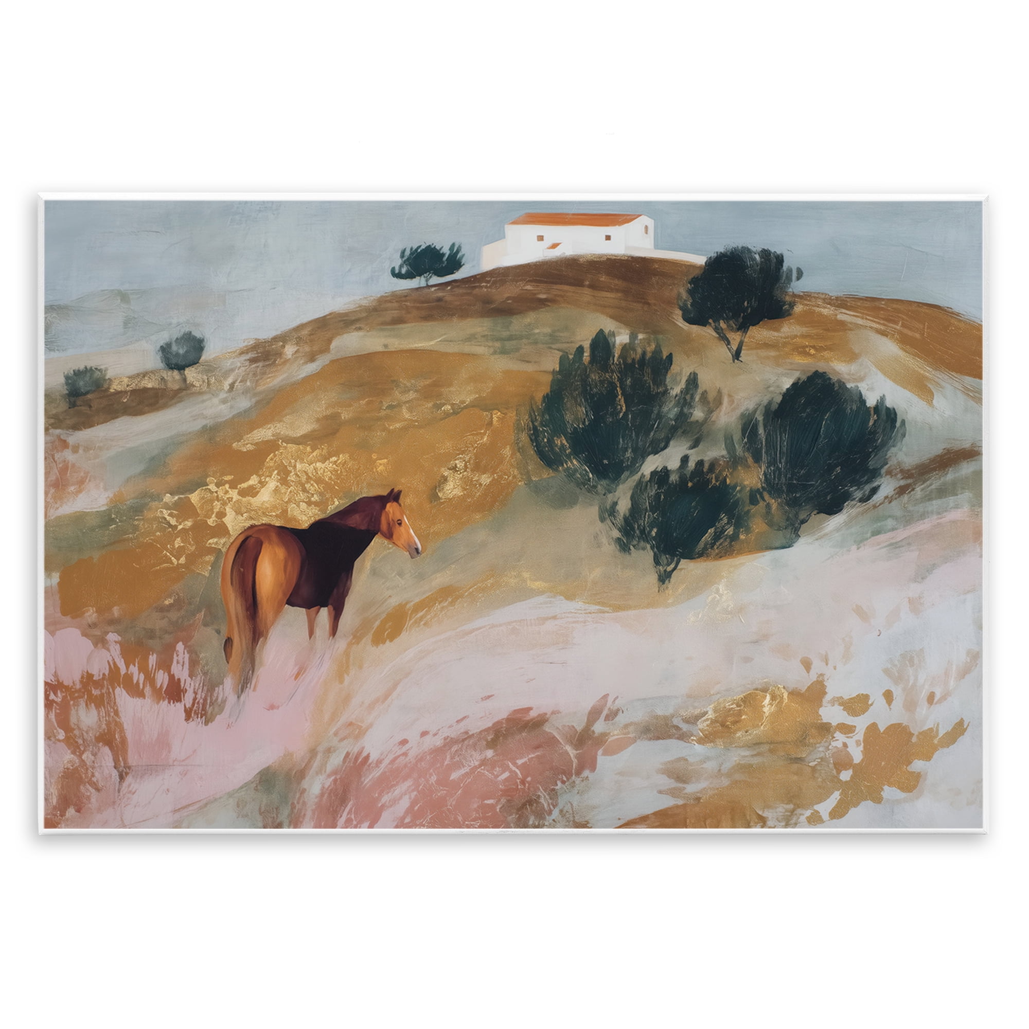 Stupell Industries Horse in Tuscan Countryside Wall Plaque Art, design by Chromatic Storm Studio