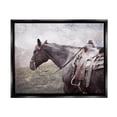 thumbnail image 1 of Stupell Industries Horse with Saddle Animals & Insects Painting Black Floater Framed Canvas Art Print Wall Art, 21 x 17, 1 of 10