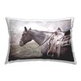 thumbnail image 1 of Stupell Industries Horse with Saddle Decorative Printed Throw Pillow, 14 x 20, 1 of 5