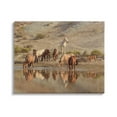 thumbnail image 1 of Stupell Industries Horses Drinking Countryside Photograph Gallery Wrapped Canvas Print Wall Art, Design by Jan Walters, 1 of 7