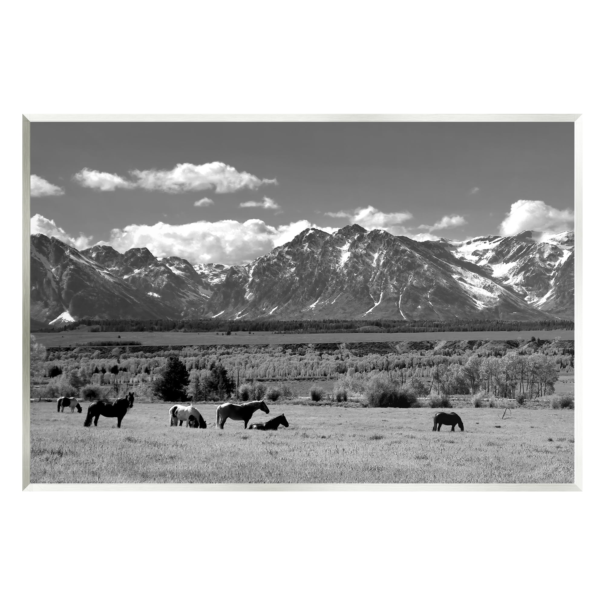 Stupell Industries Horses Grazing Countryside Landscape Photography Unframed Art Print Wall Art, 15 x 10