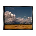 thumbnail image 1 of Stupell Industries Horses Grazing Mountain View Nature Photography Black Floater Framed Art Print Wall Art, 31 x 25, 1 of 9