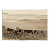 Stupell Industries Horses Grazing Rolling Hills Animals & Insects Photography Unframed Art Print Wall Art, 15 x 10