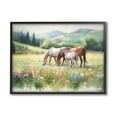 thumbnail image 1 of Stupell Industries Horses in Spring Meadow Animals & Insects Painting Black Framed Art Print Wall Art, 14 x 11, 1 of 9
