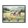 thumbnail image 1 of Stupell Industries Horses in Spring Meadow Animals & Insects Painting Black Framed Art Print Wall Art, 20 x 16, 1 of 9