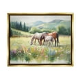 thumbnail image 1 of Stupell Industries Horses in Spring Meadow Animals & Insects Painting Gold Floater Framed Canvas Art Print Wall Art, 21 x 17, 1 of 10