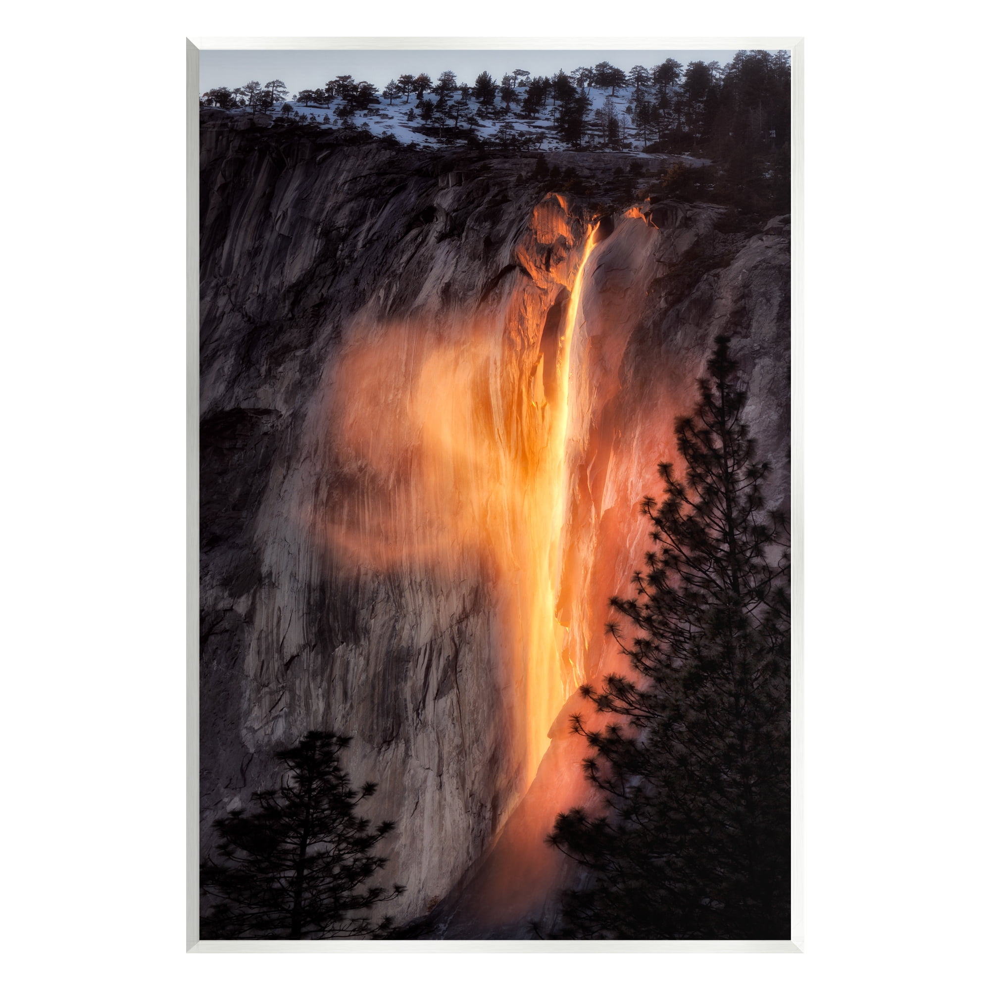 Stupell Industries Horsetail Falls Photography Nature Photography Unframed Art Print Wall Art, 13 x 19