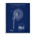 Stupell Industries Hose Reel Blueprint Typography Painting White Framed