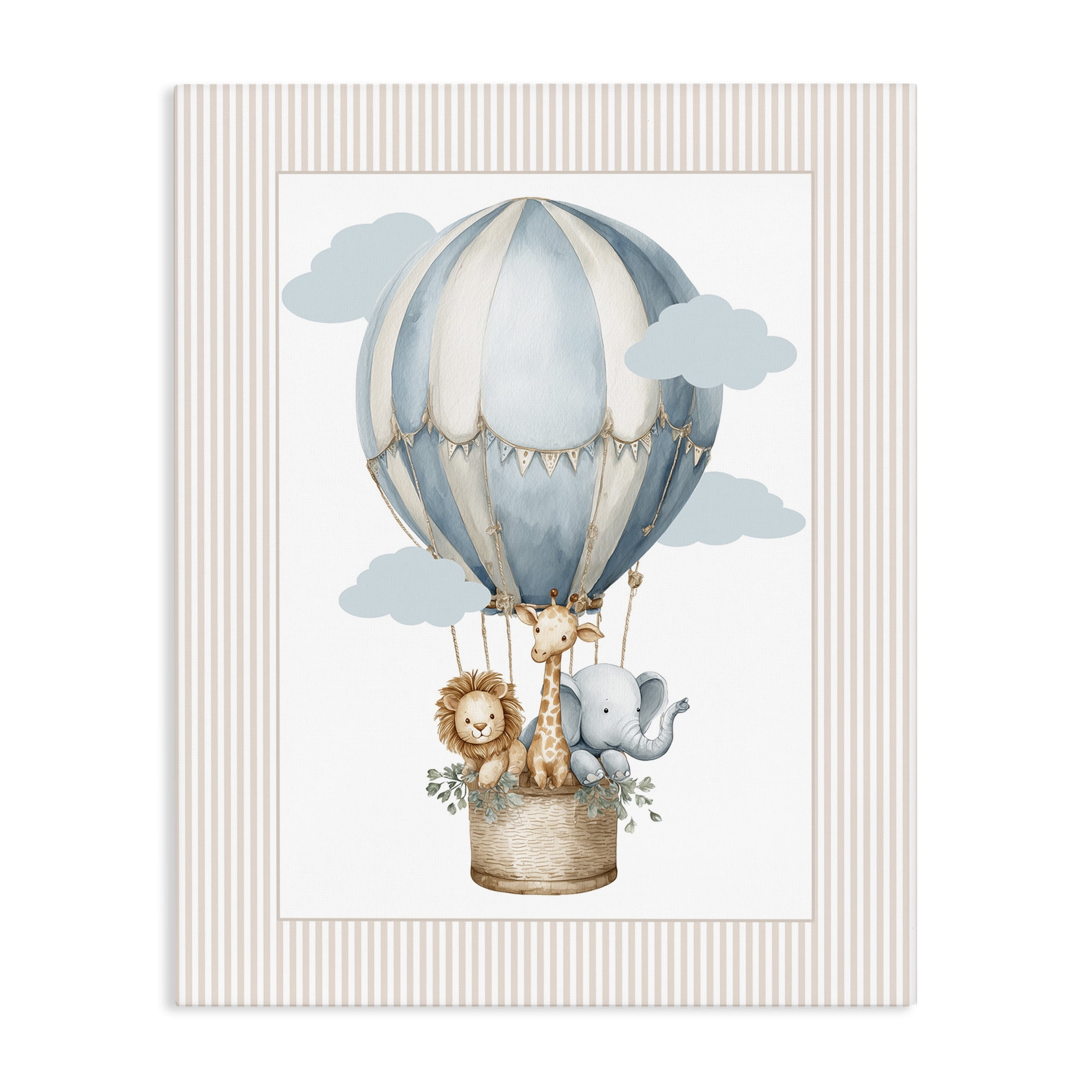 Stupell Industries Hot Air Balloon Animals Canvas Wall Art, design by Christine Simpson Art