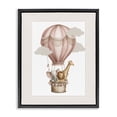 thumbnail image 1 of Stupell Industries Cottage Hot Air Balloon Animals Pink Black Floating Frame Canvas Art, 17 x 21, by Christine Simpson Art, 1 of 8