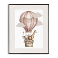 thumbnail image 1 of Stupell Industries Cottage Hot Air Balloon Animals Pink Black Framed Giclee Art, 11 x 14, by Christine Simpson Art, 1 of 8