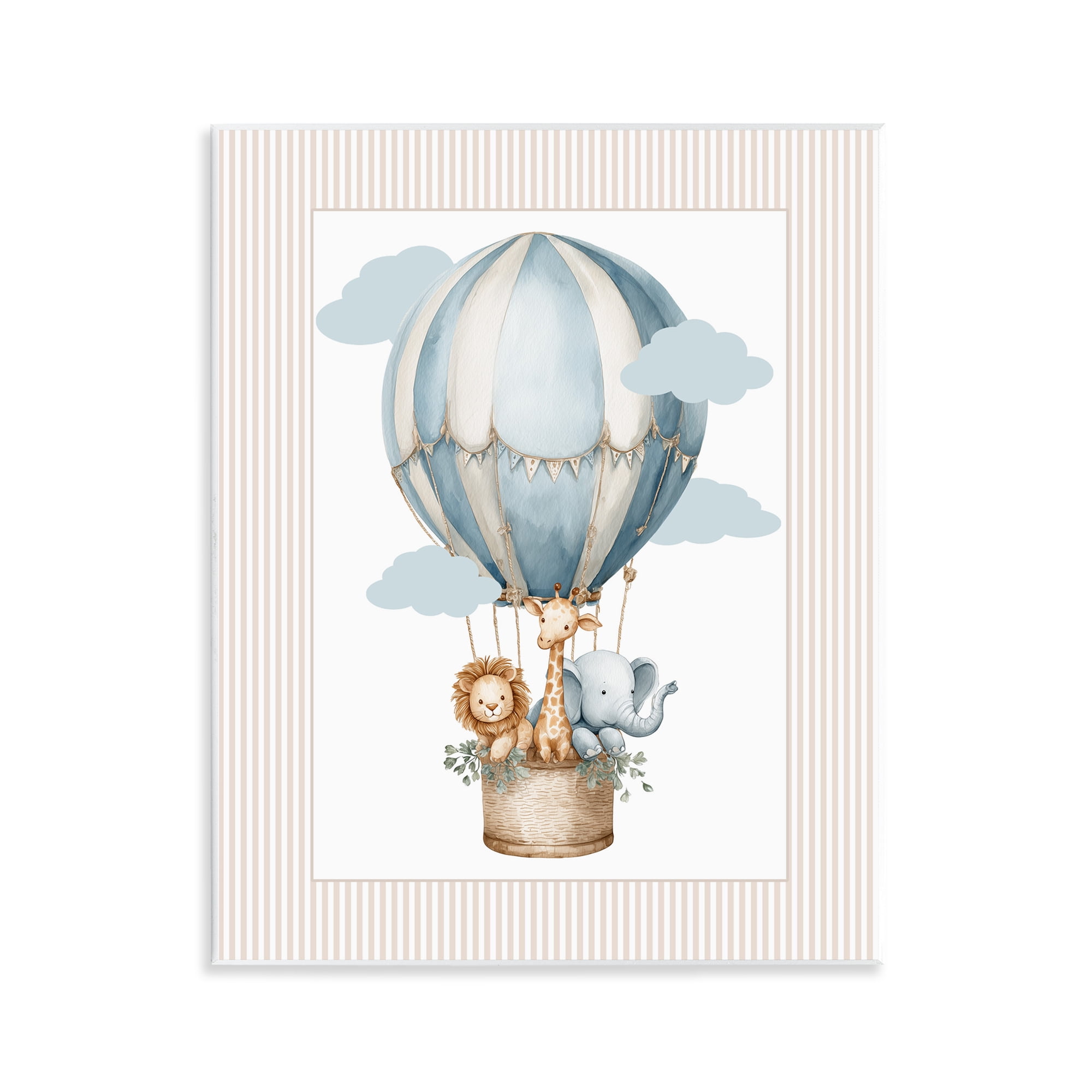 Stupell Industries Hot Air Balloon Animals Wall Plaque Art, design by Christine Simpson Art
