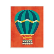 Stupell Industries Hot Air Balloon on Red Transportation Painting Unframed Art Print Wall Art, 11 x 14
