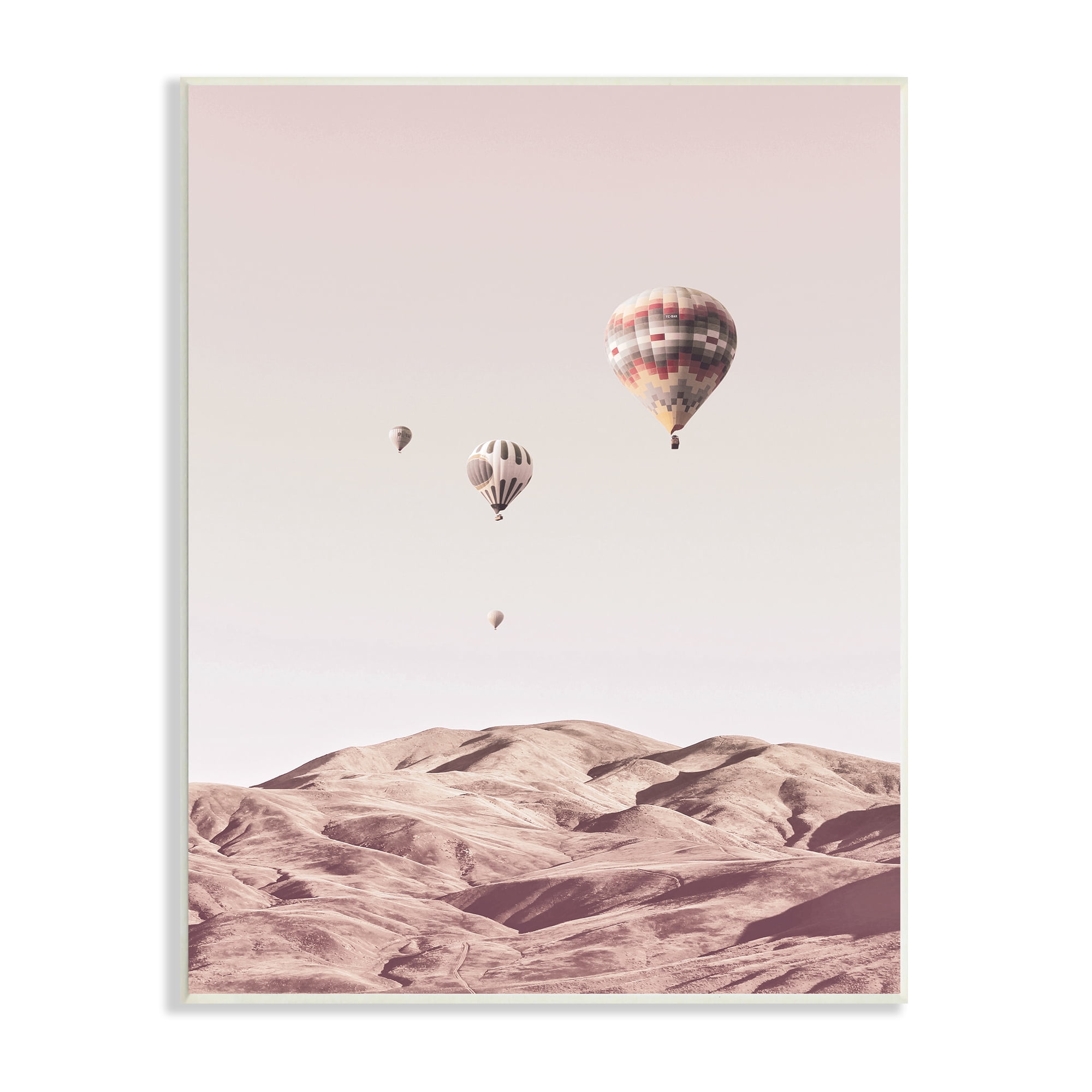 Stupell Industries Hot Air Balloons Southwestern Mountain Muted Landscape, 10 x 15, Design by Ziwei Li