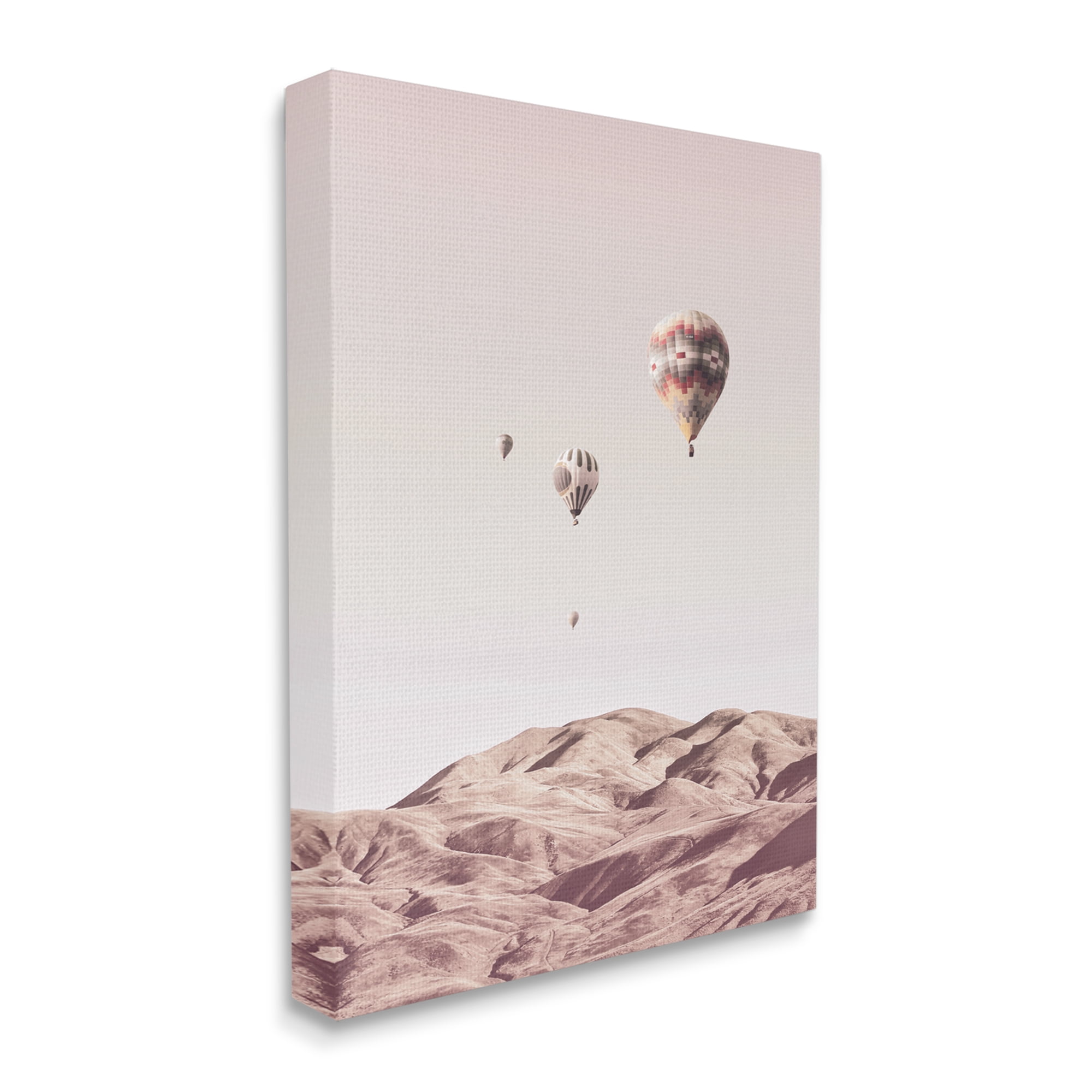 Stupell Industries Hot Air Balloons Southwestern Mountain Muted Landscape Landscape Photography Gallery Wrapped Canvas Print Wall Art, 36 x 48