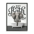 thumbnail image 1 of Stupell Industries Hot Bath Elephant Animals & Insects Painting Black Framed Art Print Wall Art, 24 x 30, 1 of 9