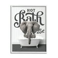 thumbnail image 1 of Stupell Industries Hot Bath Elephant Animals & Insects Painting White Framed Art Print Wall Art, 24 x 30, 1 of 9