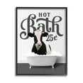 thumbnail image 1 of Stupell Industries Hot Bath Farmhouse Cow Animals & Insects Painting Black Framed Art Print Wall Art, 16 x 20, 1 of 9