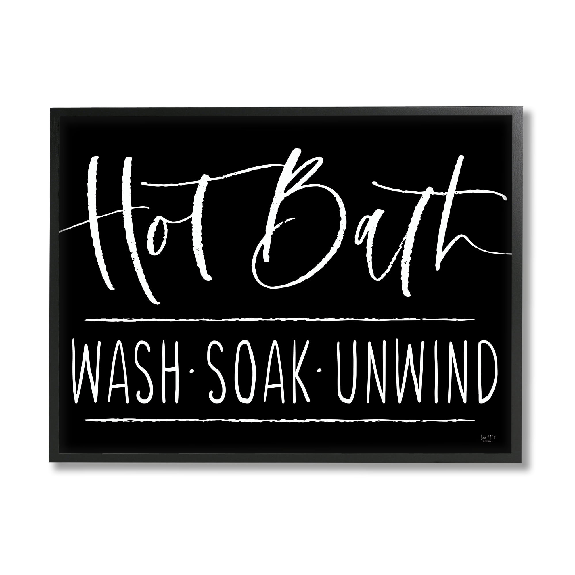 Black Framed Typography Print on Canvas for Living Room