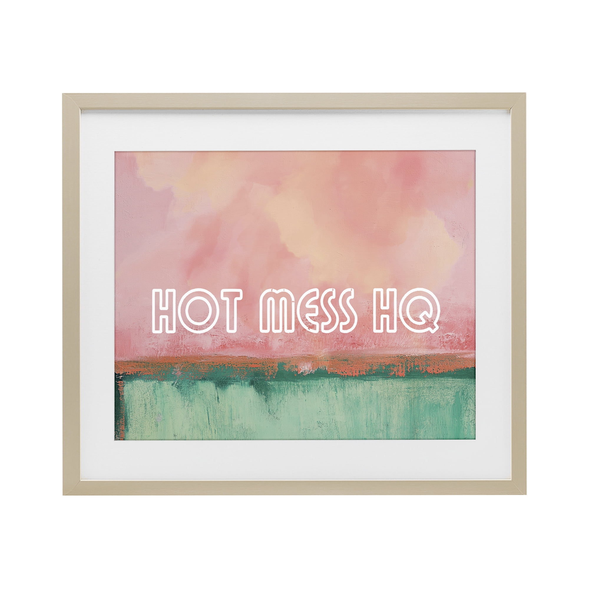 Stupell Industries Hot Mess Headquarters Birch Framed Print Under Glass, design by Gina Kelly