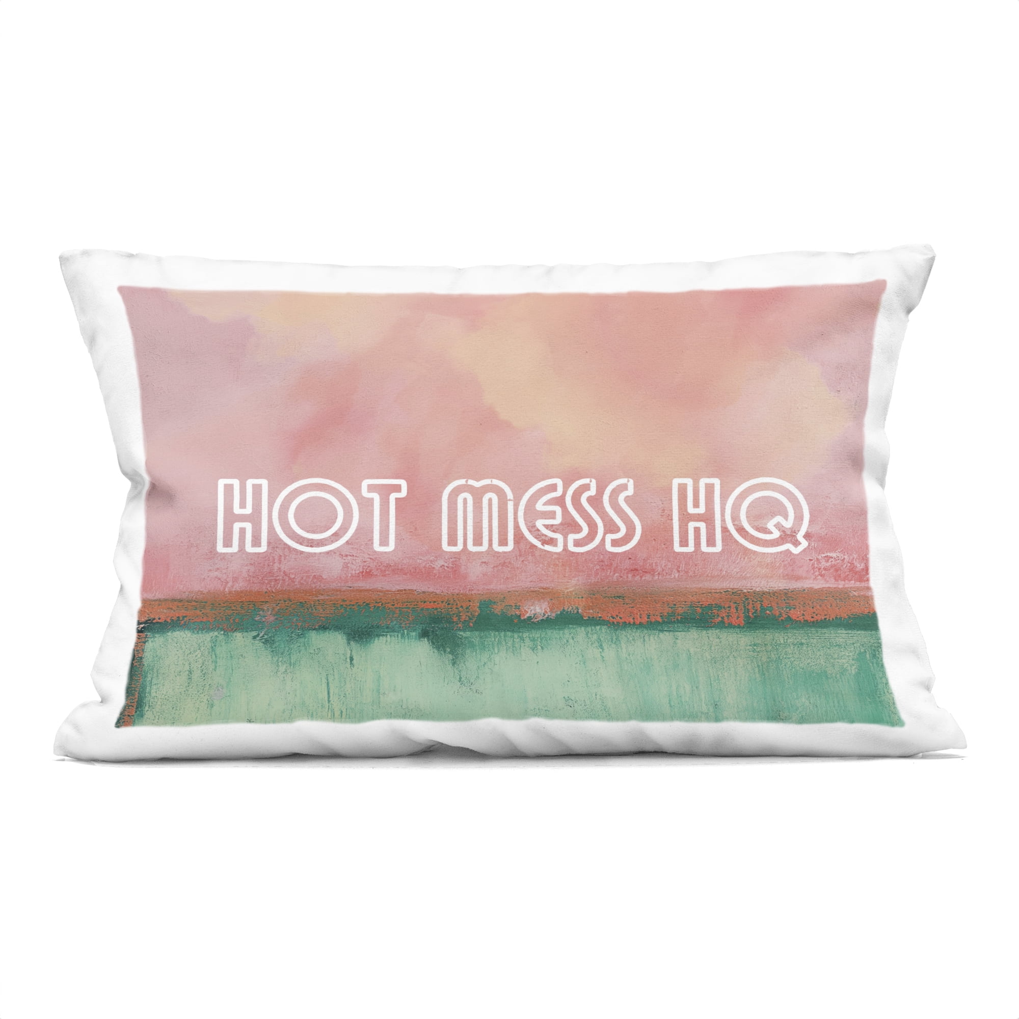 Stupell Industries Hot Mess Headquarters Decorative Printed Throw Pillow, design by Gina Kelly, 14 x 7 x 20