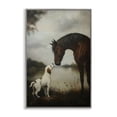 thumbnail image 1 of Stupell Industries Victorian Hound & Horse Companions Gray Framed Giclee Art, 12 x 18, by Petals Prints Design, 1 of 8